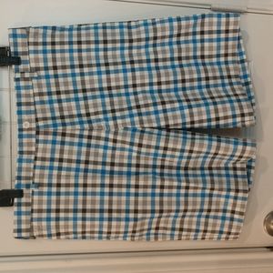 NWOT Nike Golf Dri-Fit Men's Plaid Flat Front Golf Shorts Size 36 Waist
